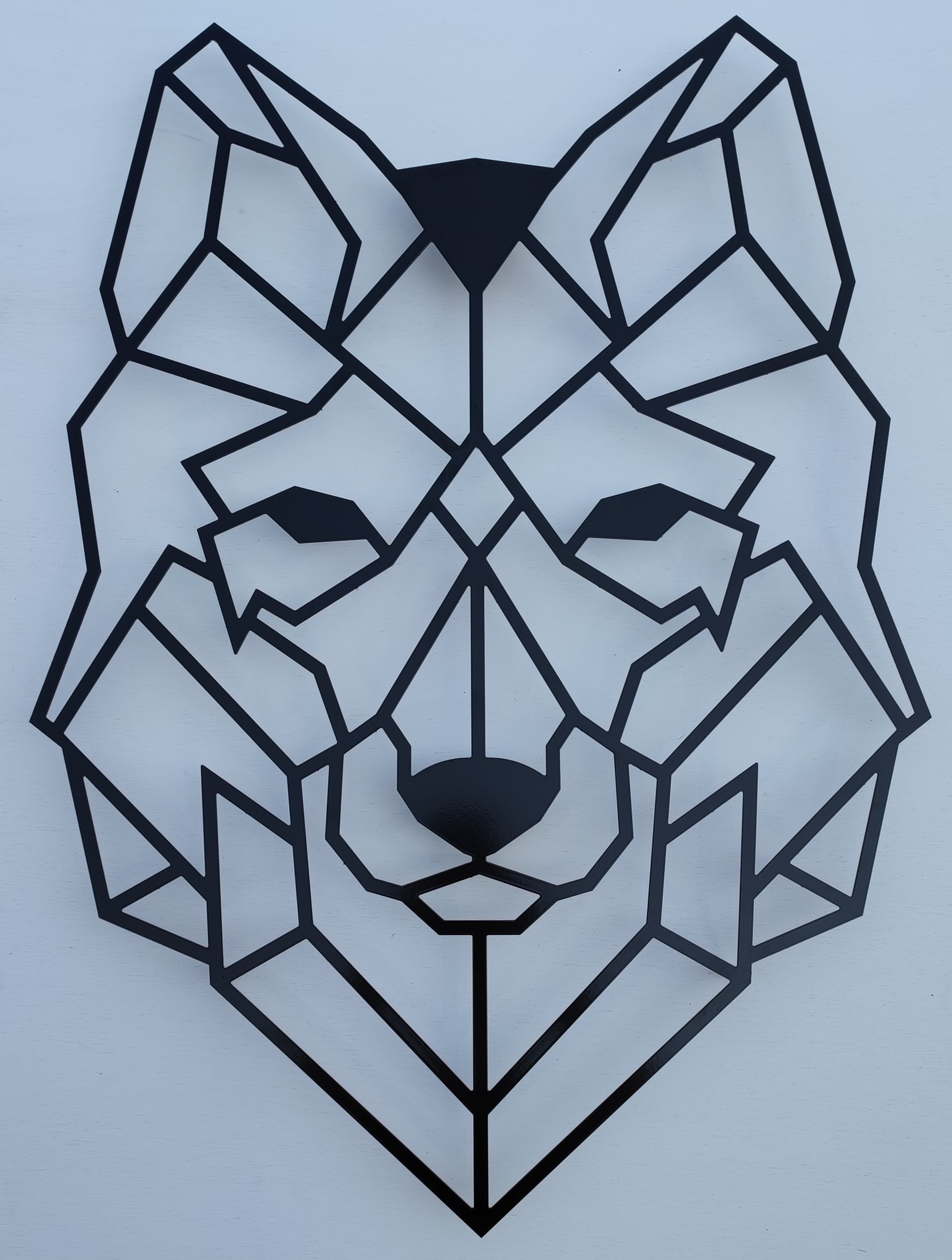 Metalen Wolf - Wanddecoratie | 58 cm x 80 cm | Muurdecoratie