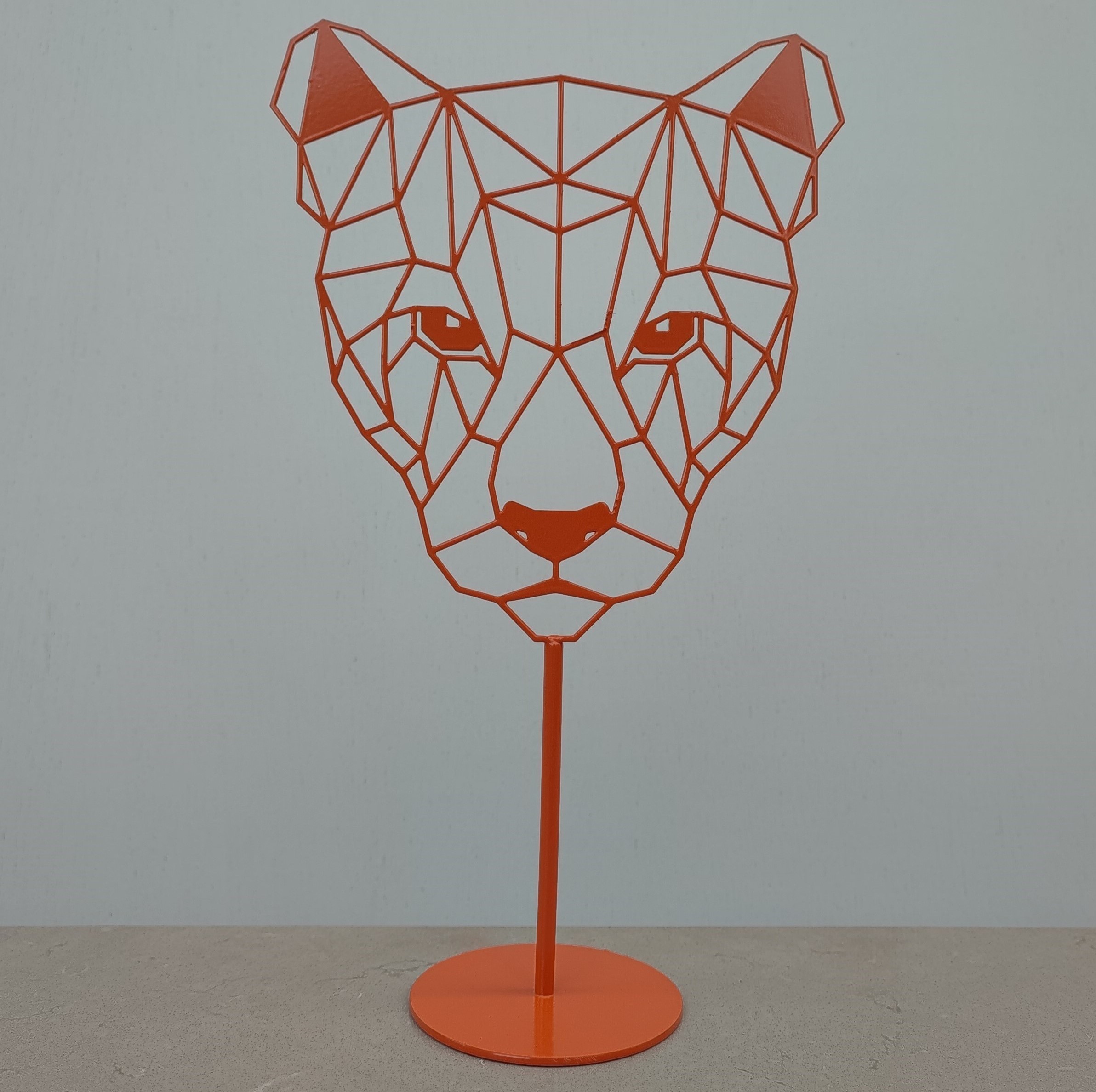 Metalen Puma Standbeeldje | 10 cm x 15 cm x 7 cm | Woonaccessoires
