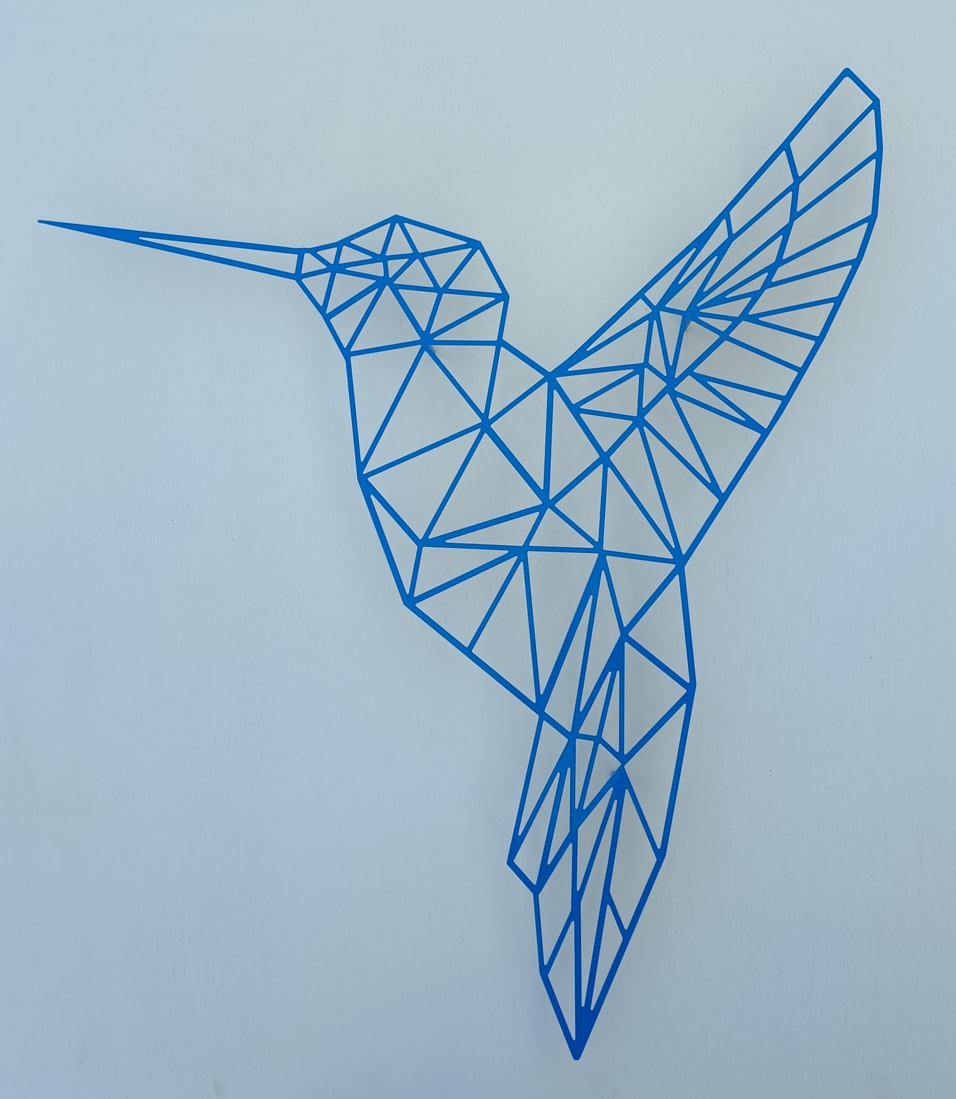 Metalen Vogel Kolibrie - Wanddecoratie | 80 cm x 72 cm | Muurdecoratie