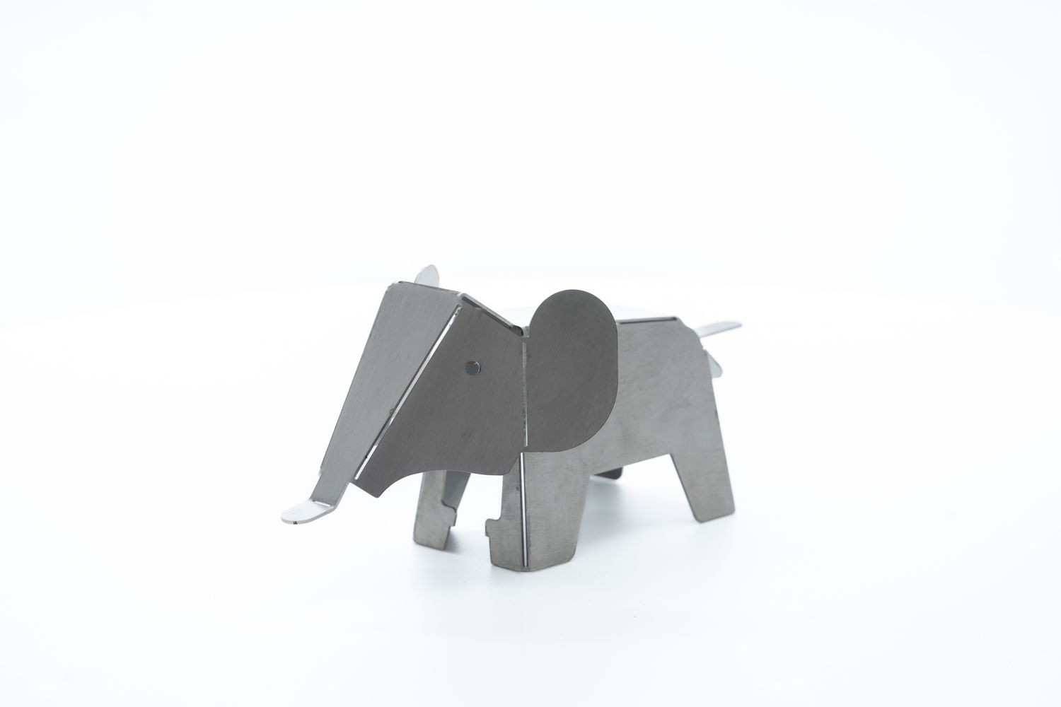 RVS Origami Olifant - Standbeeldje | 24 cm x 17 cm | Woonaccessoires