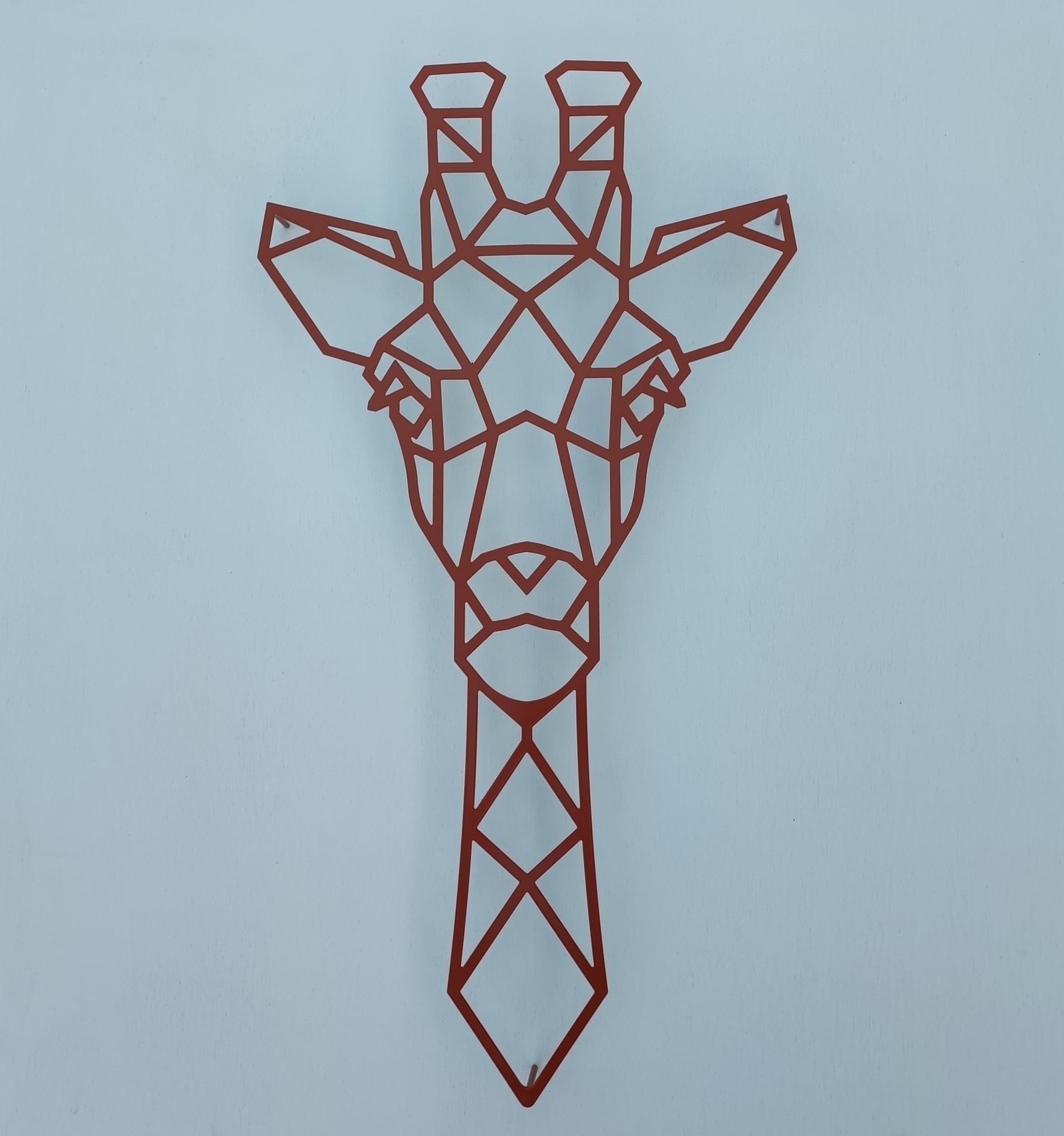 Metalen Giraffe recht - Wanddecoratie | 80 cm x 43 cm | Muurdecoratie