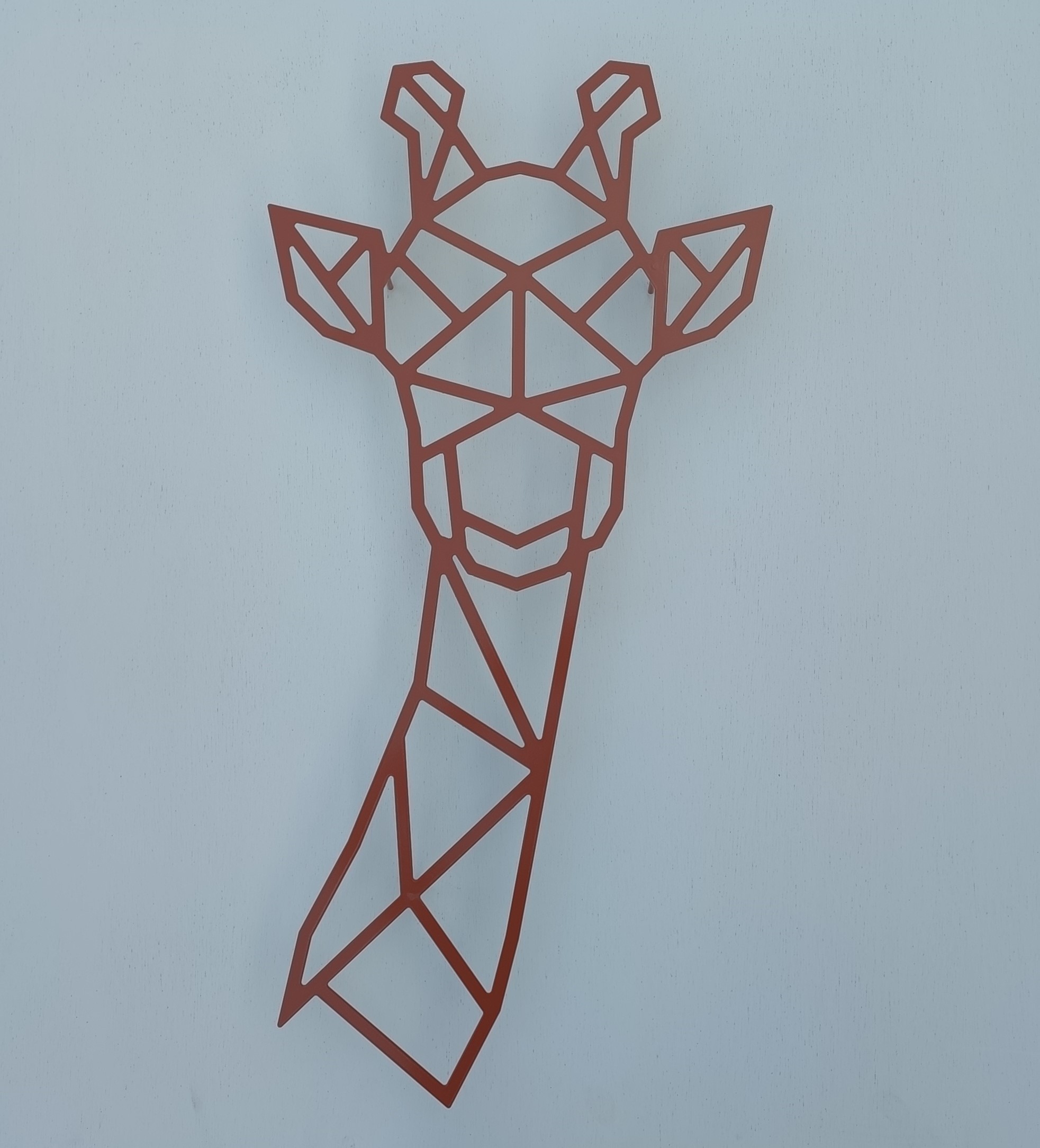 Metalen Giraffe schuin - Wanddecoratie | 79 cm x 38 cm | Muurdecoratie