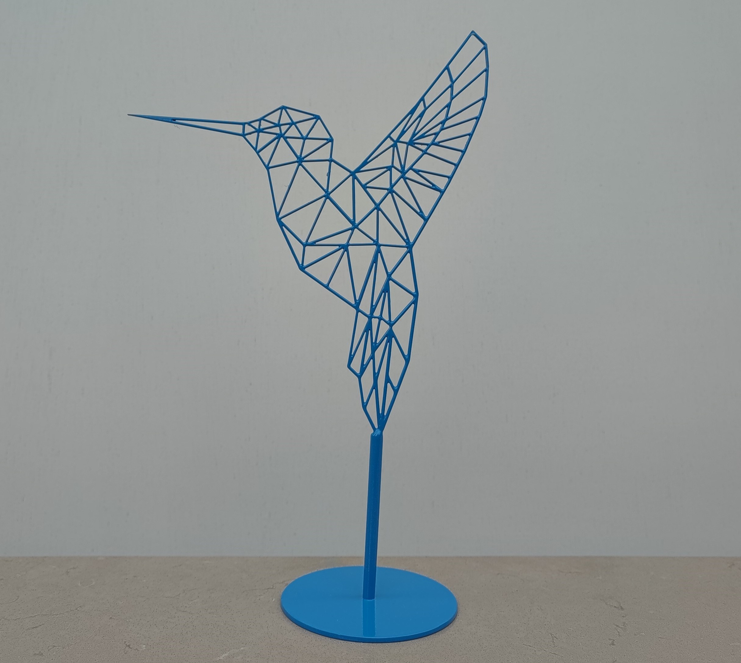 Metalen Vogel Kolibrie Standbeeldje | 10 cm x 15 cm x 7 cm | Woonaccessoires